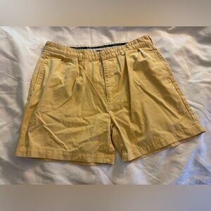 Polo Ralph Lauren Chino Shorts Men's Waist 36 Yellow Pleated Front